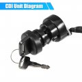 X Autohaux 1 Set Motorcycles Ignition Key Switch For Kawasaki Bayou 250 Klf250a 2004-2011 27005-0002