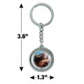 Graphics More Wonder Woman Movie Battle Keychain Spinning Round Chrome Plated Metal