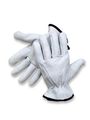 Grain Goatskin Unlined Drivers Gloves With Straight Thumb Slip-on Cuff Color-coded Hem And Shirred Elastic Back 