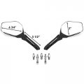 Krator Mt333-bh Universal Cruiser M8 M10 H-d Black Chrome Skeleton Hand Motorcycle Mirrors