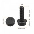 Uxcell M6x20mm Hex Flange Bolts 20pcs 10 9 Grade Carbon Steel Hexagon Head Screws