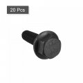 Uxcell M6x20mm Hex Flange Bolts 20pcs 10 9 Grade Carbon Steel Hexagon Head Screws
