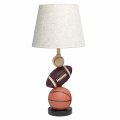 Simple Designs Lt1082-spt Sportslite 22 Tall Popular Sports Combo Basketball Baseball Football Polyresin Table Desk Lamp W 