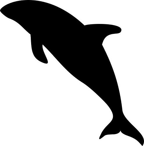 Stickertalk Dolphin Silhouette Vinyl Sticker 6 75 Inches By 3