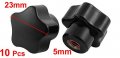 Uxcell 10pcs 23mm Plastic Star Head M5 Female Thread Screw On Clamping Knob