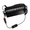 Hqrp 8 Led Car Deck Truck Dash Strobe Flash Warning Light Emergency 12v 4 Blue Plus Red Leds Coaster