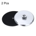 2pcs 5 Inch Hook And Loop Backing Sanding Pads With 8 -11 Thread For Diamond Finishing Polishing Buffing Silver Tone