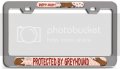 Protected By Greyhound Dogs Pets Ch 3d Metal License Plate Frame Auto Suv Truck Tag Holder U49 