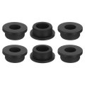 6pcs Rubber Grommets 27mm Drill Hole 18mm Id Top Hat Grommet Black Silicone Plug Gasket For Wiring Automotive 
