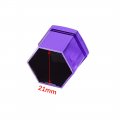 Uxcell 20pcs Purple 21mm Car Wheel Lug Nut Cap Tyre Hub Screw Bolt Dust Cover Protector