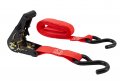 Mytee Products 4 Pcs 1 X 10 Red Ratchet Strap 44 Black Tie Down Kit W 2 Round Anchor Point With S Hook 500 Wll For Boat To 