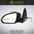 Dasbecan Left Driver Side Mirror For 2016 2017 2018 Kia Optima Rearview With Signal Light Power Glass Manual Folding Black