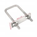 Uxcell Square U-bolts 1 97 50mm Inner Width 100mm Length M8 304 Stainless Steel U Bolt With Nuts Frame For Boat Trailer