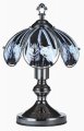 14 25 H Glass Wolf In Wood Theme Black Chrome Base Touch Lamp 