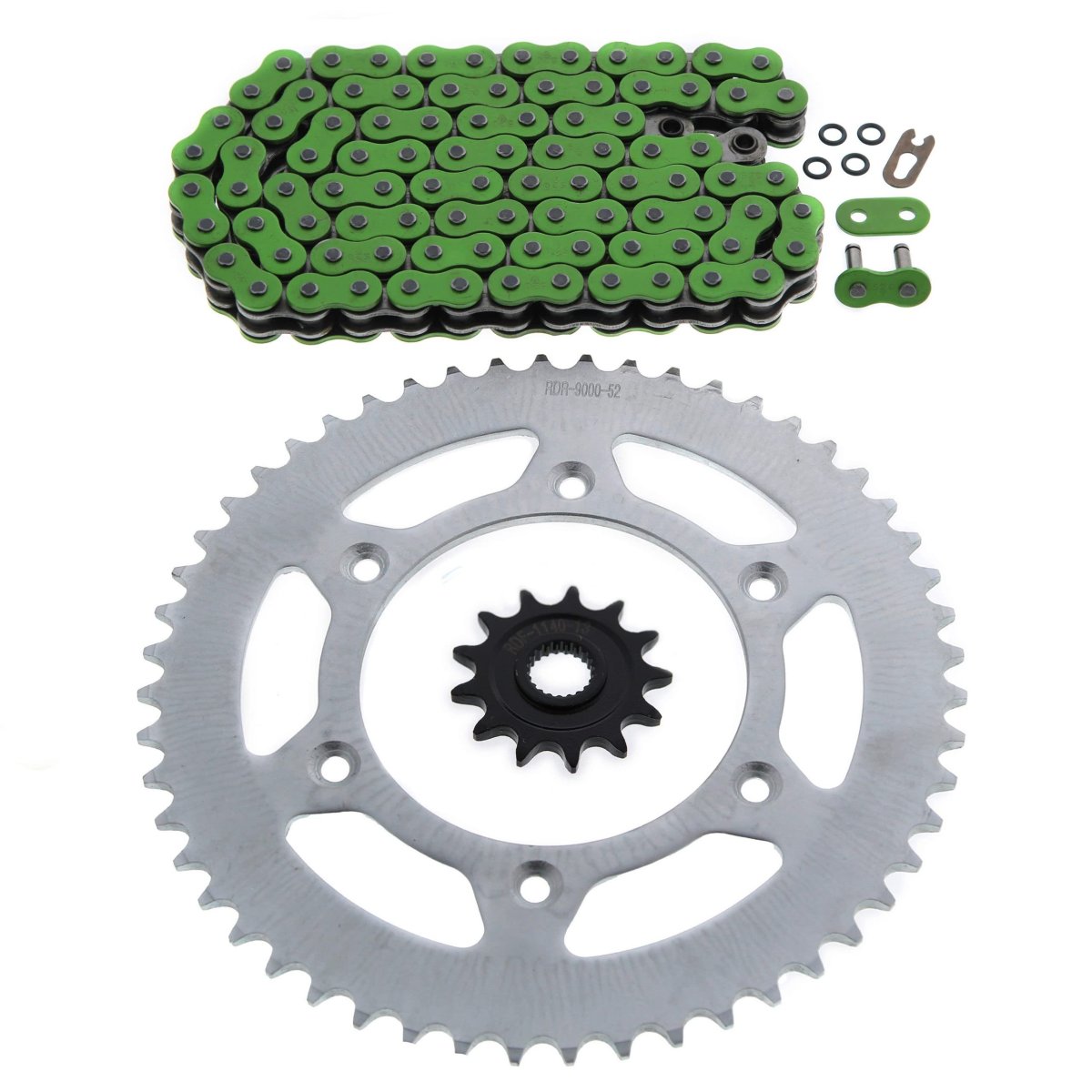 Fits Honda Crf250x 250 X Green O Ring Chain And Sprocket 13 52 114l