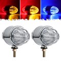 Partsam 2pcs 3 5 Double Face Amber Red Blue 32leds Watermelon Lights For Semi Truck Pedestal Light Turn Signal Marker 12v-24v 