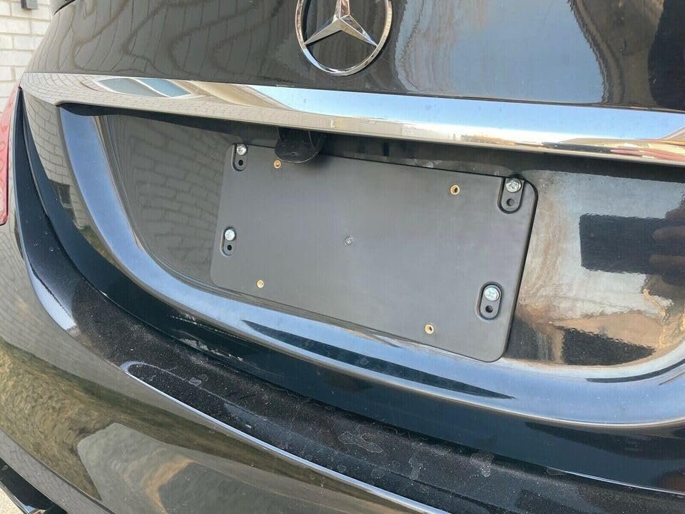 Rear Bumper Plastic License Plate Holder Bracket For Mercedes Benz S Class 2007 2025 Tailgate Trunk Lid Tag Mount Kit With