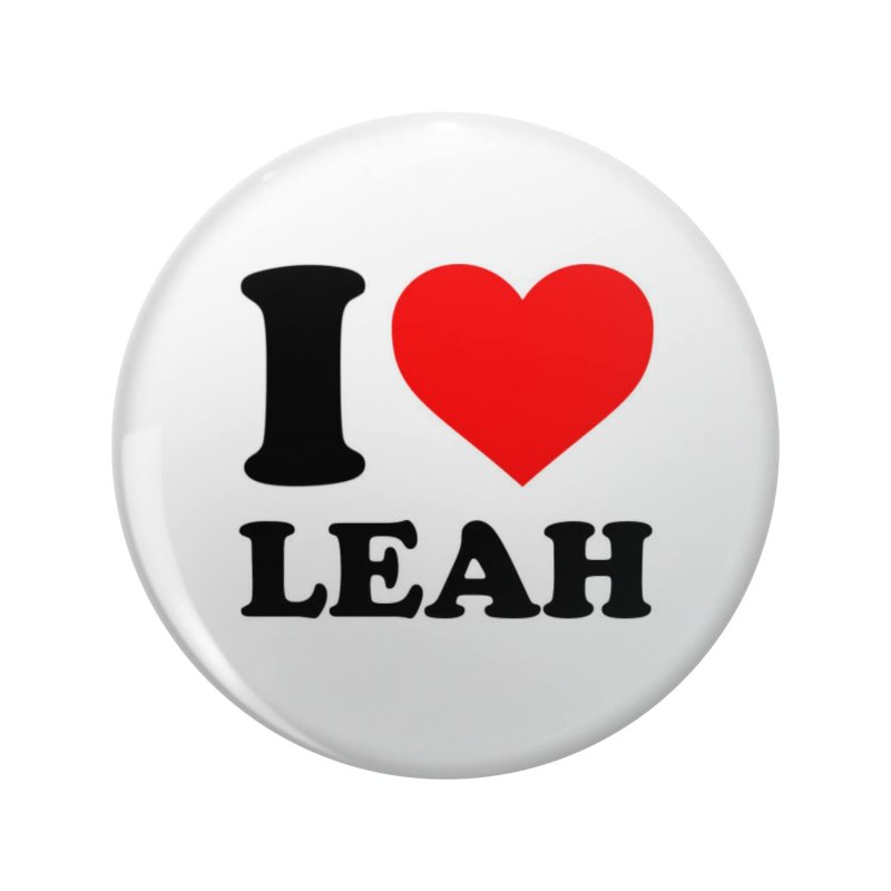 1080 Graphics I Love Leah Key Chain Double Sided Stainless Steel Keychain