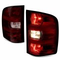 Tl-ztl-005-dkr Tail Light Assemblies For 07-13 Silverado 1500 07-14 2500 3500 12-14 Gmc Sierra Smoked Red And Clear Pair Of 