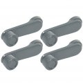 Ocpty Window Crank Handles Driver Passenger Side Replacement Fit 1985-1993 720 D21 Gray 4pcs