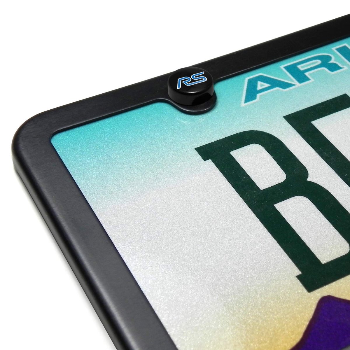 Ford Focus Rs On Black Abs Plastic License Plate Frame Screw Covers