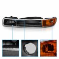 Amerilite Parking Lights Black Amber For G M C Yukon Sierra Passenger And Driver Side