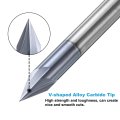 5 Pcs 45 Degrees V Groove Engraving Router Bit 1 In Shank Carbide End Mill With 4 Flutes Nano Coated Carving For Cnc Wood And