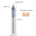 5 Pcs 45 Degrees V Groove Engraving Router Bit 1 In Shank Carbide End Mill With 4 Flutes Nano Coated Carving For Cnc Wood And