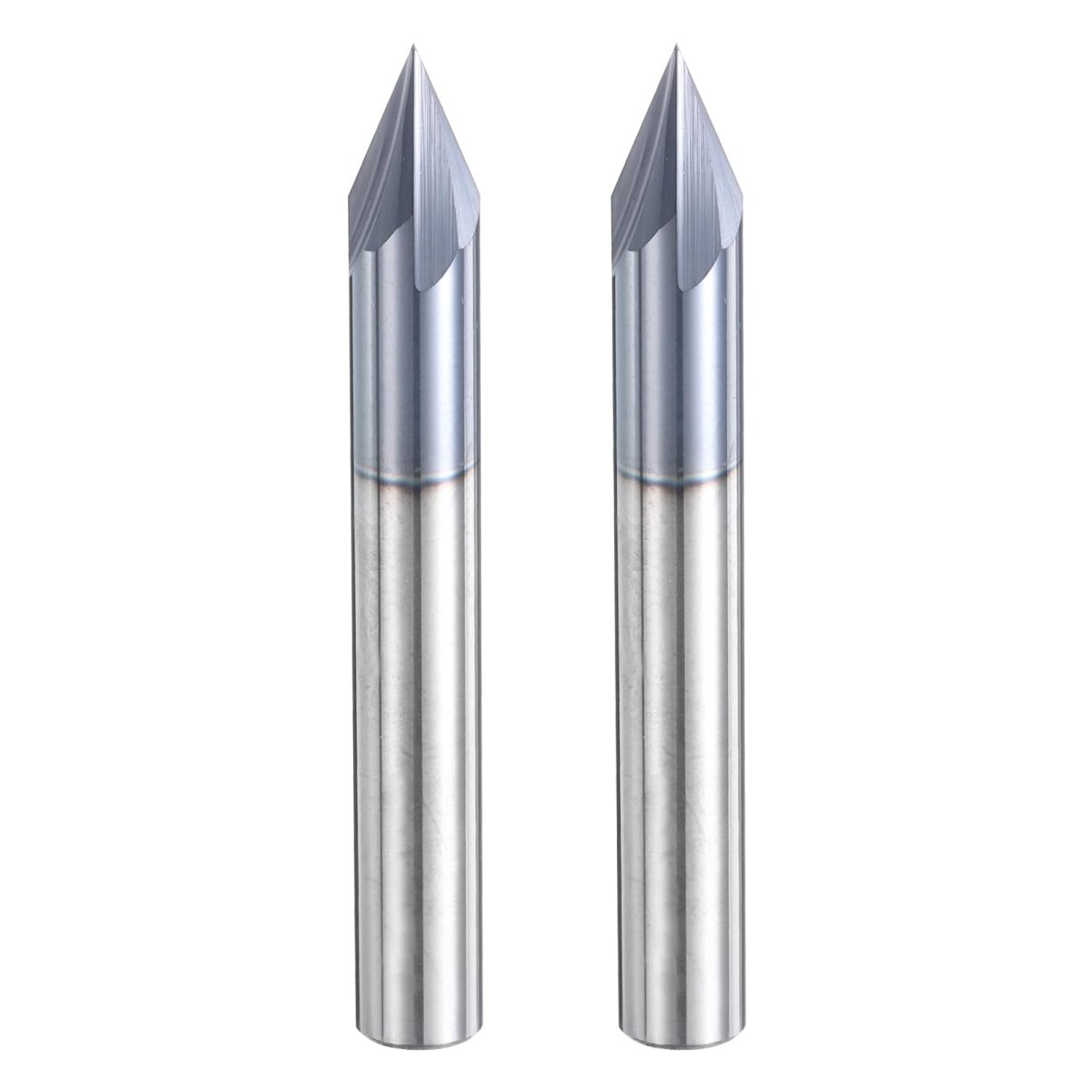 5 Pcs 45 Degrees V Groove Engraving Router Bit 1 In Shank Carbide End Mill With 4 Flutes Nano Coated Carving For Cnc Wood And