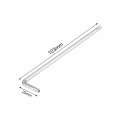 Uxcell Long Tamper Proof Torx Star Key Bit Wrench L-shape Nickel Plated T20