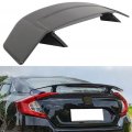 Abs Rear Window Spoiler Wing Fit For Universal 52 Glossy Carbon Look Trunk 