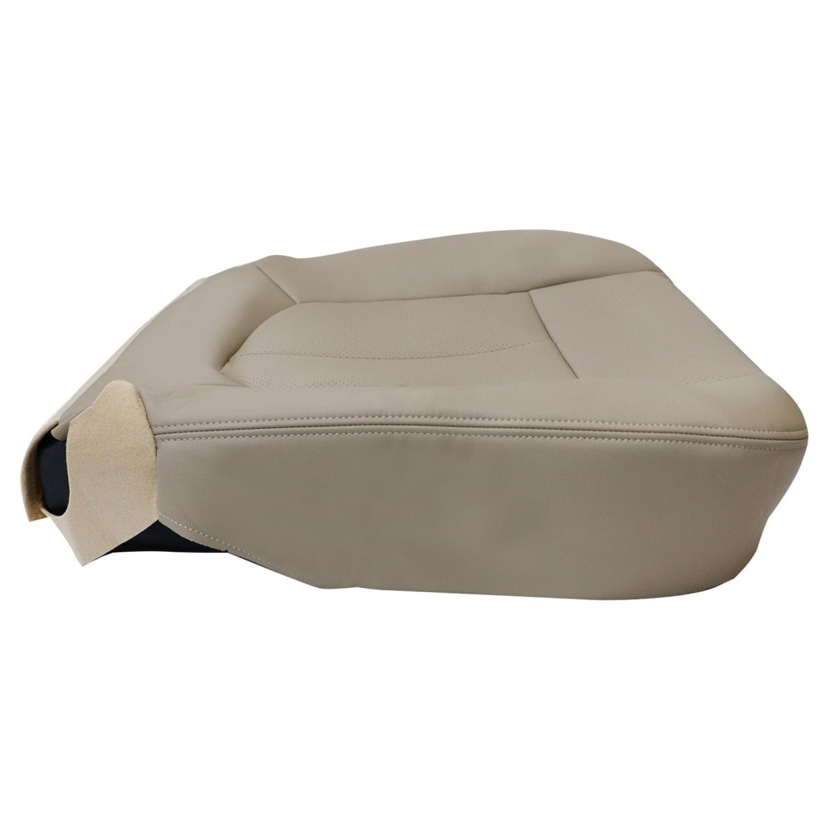 Passenger Side Bottom Replacement Seat Cover Khaki Faux Leather For Ford F150 Lariat 2009 2010 2011 2012 2013 2014 Custom Fit