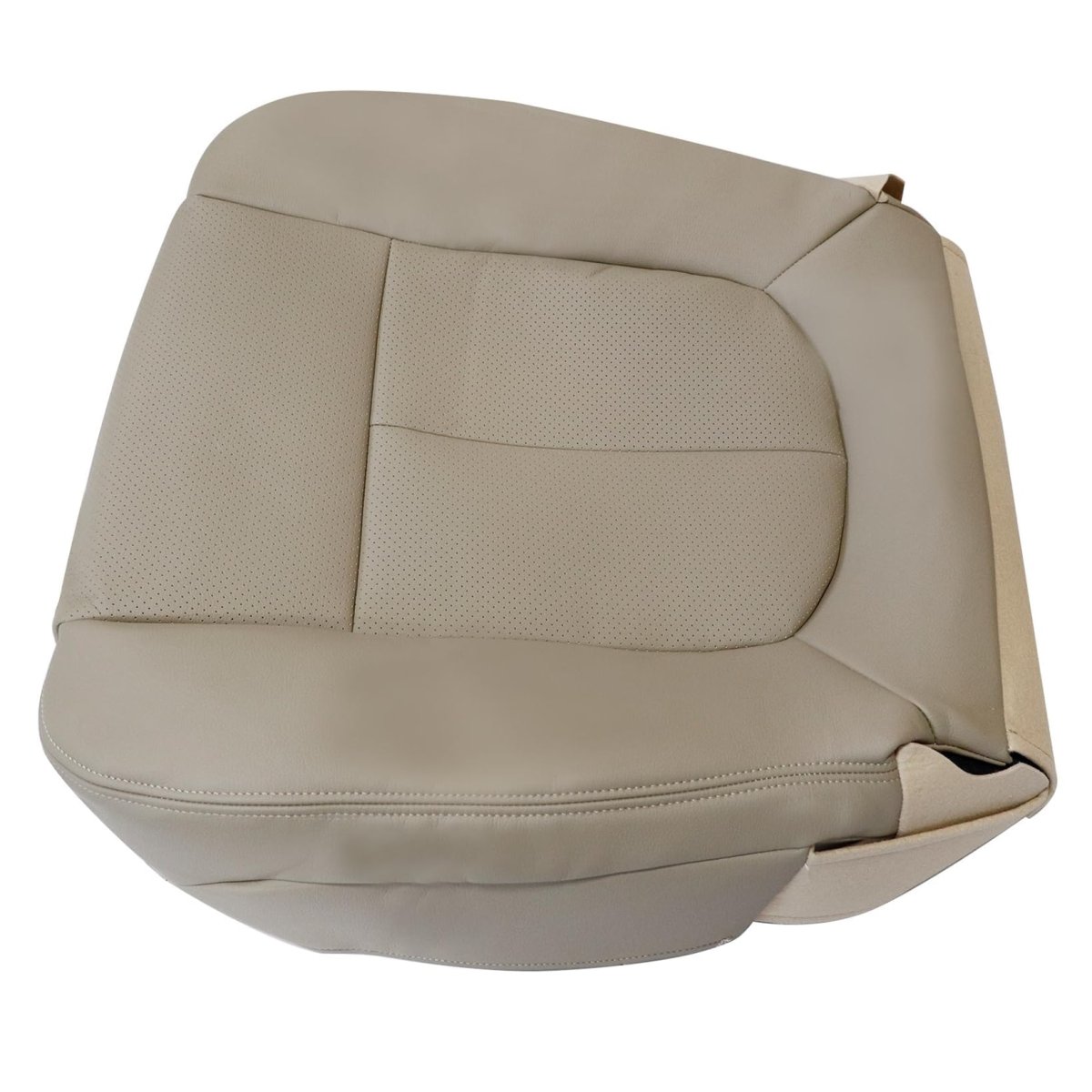 Passenger Side Bottom Replacement Seat Cover Khaki Faux Leather For Ford F150 Lariat 2009 2010 2011 2012 2013 2014 Custom Fit