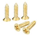 80pcs Brass Wood Screws M3 X 12mm Phillips Flat Head Self Tapping Woodworking Screw For Door Hinges Wooden Furniture Home 