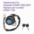 Gxywady Motorcycle Ignition Switch W Keys Replacement For Kawasaki Klr650 27005-1129 Klr 650 1987-2007