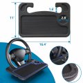 Horry Steering Wheel Tray Universal Double-sided Car Foods For Eating Reading Tray Table Travel Cup Holder Desk Driver Laptop