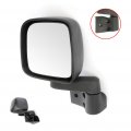 Ocpty Driver Side Mirror For 2003-2006 Jeep Wrangler Outside Accessories Easy-adjustable Manual Folding View