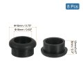 T Type Rubber Grommet 8 Pcs 19mm Mount Dia Round Grommets Firewall Plug Hole For Wire Cable Plumbing Black
