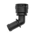Coolant Hose Connector For Volkswagen Beetle 1998 2006 Plastic Black Replacementj0122291d 45 Degrees Angle Male End 1 Gender 1 