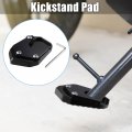 Uxcell 1 Set Aluminum Alloy Motorcycle Kickstand Plate Pad For Honda Cb125r 2018-2021 Extension Foot Support With Wrench Black