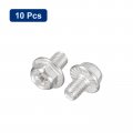 Uxcell M5x8mm Phillips Hex Head Flange Bolts 10pcs 304 Stainless Steelagon Hex Machine Screws