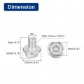 Uxcell M5x8mm Phillips Hex Head Flange Bolts 10pcs 304 Stainless Steelagon Hex Machine Screws