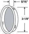 Mortise Closet Door Pull 164450 2-1 8 In Outside Diameter 5 16 Depth Solid Stamped Steel Classic Bronze Finish 