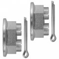 Caltric Set Of 2 Rear Axel Castle Nuts Pins Compatible With Honda Trx200sx Fourtrax 200 1986-1988
