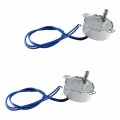 Heyiarbeit 2pcs Synchronous Gear Motor 50-60hz Ac 110v 5-6rpm Electric Cw Tyc-50 4w Double Flat Tapping Shaft For Hand-made 