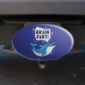 Graphics More Brain Fart Dolphin Funny Humor Oval Tow Trailer Hitch Cover Plug Insert