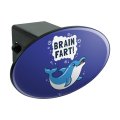 Graphics More Brain Fart Dolphin Funny Humor Oval Tow Trailer Hitch Cover Plug Insert