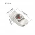 Uxcell Sliding T Slot Nuts M6 Half Round Roll In T-nut For 4040 Series Aluminum Extrusion Profile Carbon Steel Nickel-plated