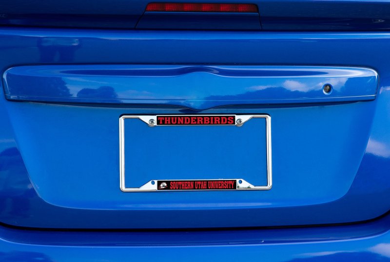 Southern Utah University Suu Thunderbirds Metal License Plate Frame For Front Or Back Of Car Officially Licensed Mascot