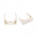 25mm Dia Ppr U-shaped Pipe Clamps Clips Fittings Hose Holder For Water Supply White 48 Pcs 